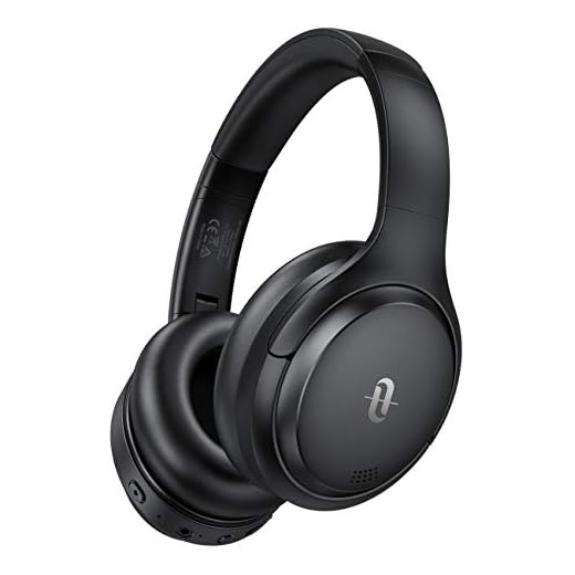 TaoTronics Hybrid Active Noise Cancelling Headphones Bluetooth Headphones Over Ear with 35H Playtime, Wireless Headphones Soft Protein Earpads Built-in Mic for Travel, Home Office Black