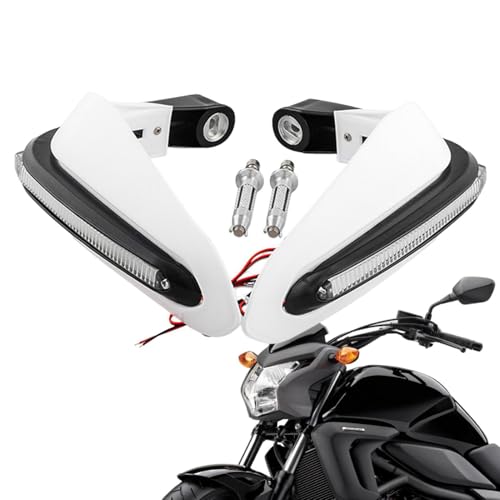Squisita fattura: queste protezioni per paramani per moto sono realizzate con pregevole fattura e un design straordinario. Sono durevoli e resistenti alle crepe, conferendo al tuo veicolo un bell'aspetto.