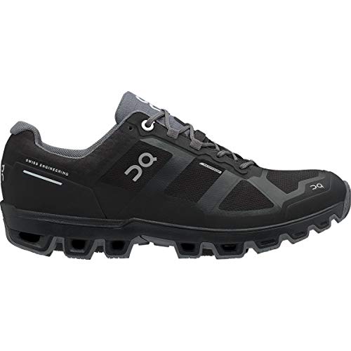 On On-Running Womens Cloudventure Waterproof Black/Graphit Running Shoe - 6