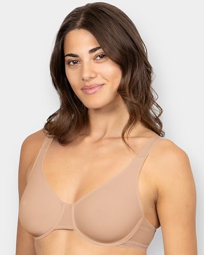 Image of Fruit of the Loom Women's Unlined Underwire Bra - Cotton & Spandex Blend for Natural Shape and Flexibility