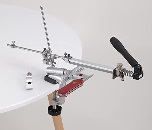 Latest 2023 Upgraded Ruixin Pro Rx-009 Knife Sharpener Professional Stainless Steel Kitchen Set 360 Degree Flip Fix-Angle With 4 Sharpening Stone Black #TOP7