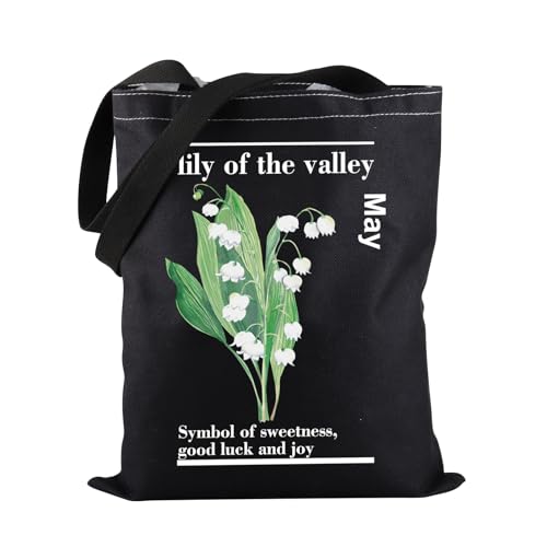 Bolso tipo tote PWHAOO May Lily, símbolo de la alegría y la buena suerte, regalo para amantes del lirio miniatura 1