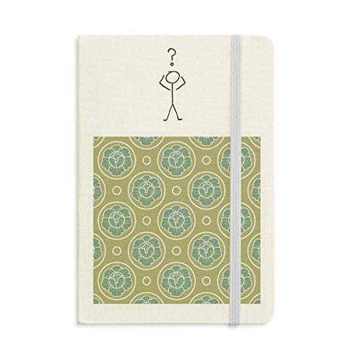 Cahier de questions motif plantes A5 pour organiser vos pensées au bureau