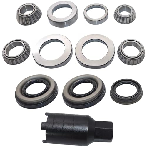1 juego 22993016 92230584 Kit de reparación cojinetes diferenciales traseros + herramienta extracción F-577158 Lm50134R Compatible con Cadillac ATS CTS 2013-2019