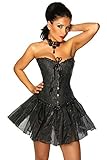  Edle Brokat Korsage Bustier Mieder Corsage Art.-Nr. 11732 schwarz M