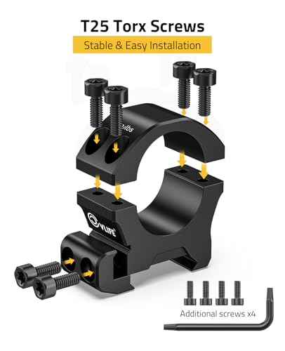 Image of CVLIFE Precision Scope Rings Mount - Compatible with Picatinny Rails and More - 2 Pieces