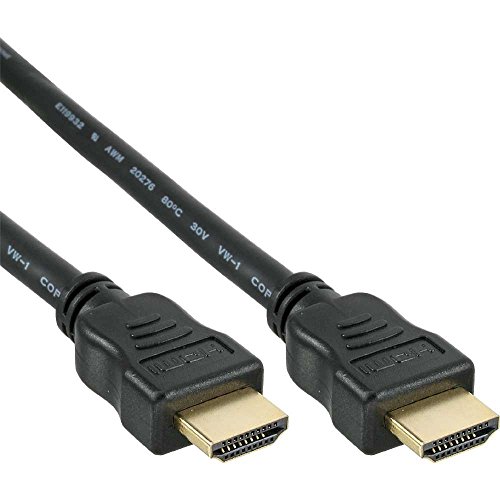 Cable HDMI de 0,5 metros negro InLine para conectar portátiles a monitores