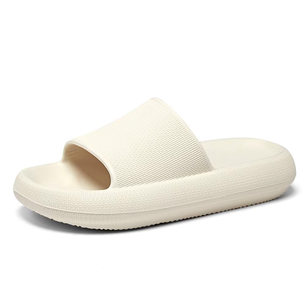 Pillow Slippers for Girls Boys, Kids House Slides Sandals Shower Bathroom Non-Slip Open Toe Quick Drying Soft Comfy Thick Sole Cushion Platform Shoes