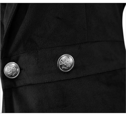 Women's Victorian Steampunk Tailcoat Double Breasted Long Trench Coat Medieval Vintage Trench Coat3