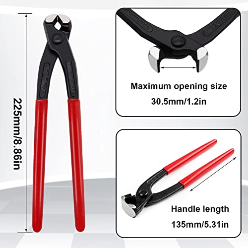 Seept 9Inch Single Ear Clamp Pincer Carbon Steel Ear Clamp Pliers Tool Install Remove Clamp Crimp Pliers Nail Puller Tool For Repairing Pipes, Fuel Lines D-047 #TOP1