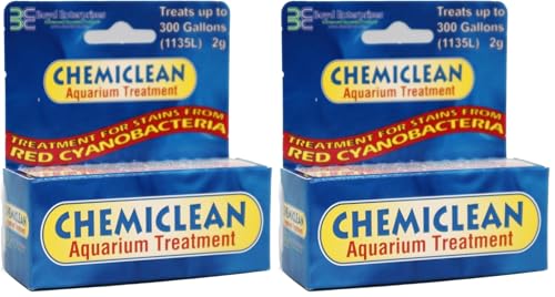 Image of Boyd Chemiclean 2g Treats up to 300 Gallons - Effective Cyanobacteria Chemi-Clean for Marine & Freshwater Aquariums, Safe for Fish, Corals & Invertebrates (Pack of 2)