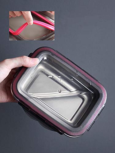 3 Pieces Stainless Steel Food Storage Container With Lids Airtight Metal Food Containers Stackable Meal Prep Leftover Containers For Freezer Fridge Oven Dishwasher Safe 600Ml/1500Ml/2900Ml #TOP3