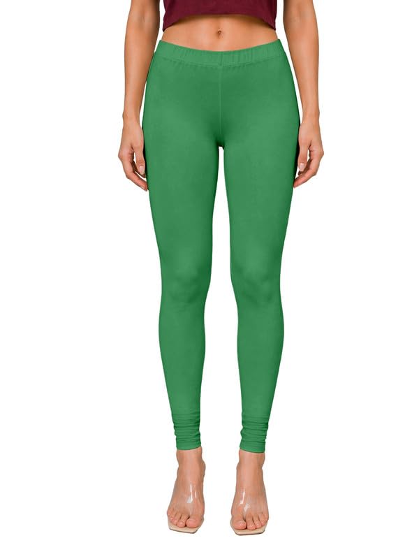 Image of TRENDMALLS Women's Microfiber Elastane Stretch Soft Churidar Length Leggings with Ultrasoft Waistband