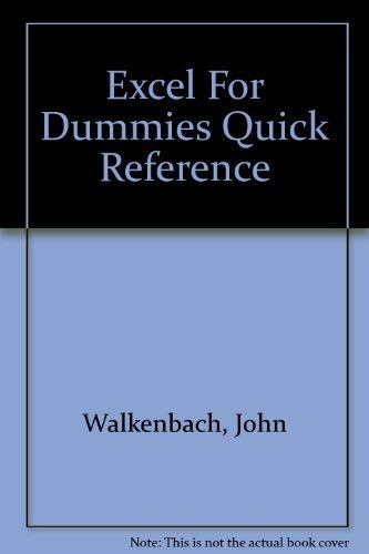 Excel for Dummies Quick Reference (For Dummies ... 1568840284 Book Cover