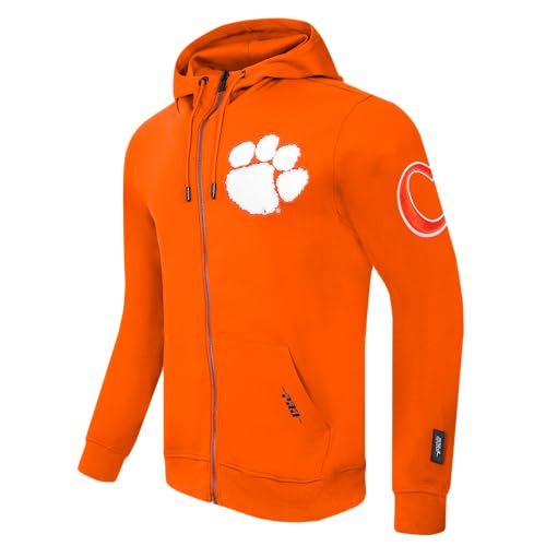 Image of Pro Standard Mens College Classic Chenille Cotton Double Knit Full Zip Hoodie