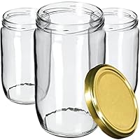 Kadax Weckpotten, 720 Ml, Inmaakpotten Voor Schroefd Jampot Voorraadpot Conservenglas Ronde Potten Zwart Geruit 8 Stuks 1132503689