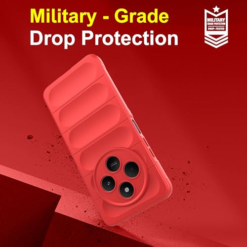 Image of Zapcase Back Case Cover for Poco M7 5G | Compatible for Poco M7 5G Back Cover | Liquid Silicon Magic Case with Camera Protection | Red