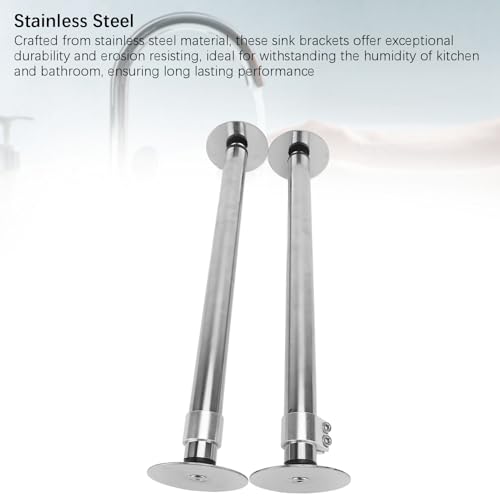 Support d'évier en acier inoxydable robuste et réglable de 45 à 78 cm pour cuisine - 6
