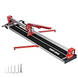 SHIJING 48-inch Manual Tile Cutter with Laser Cutting Guide Porcelain Tile Cutter with Split Platen,Double Aluminum Base,Tungsten Carbide Cutting Wheel