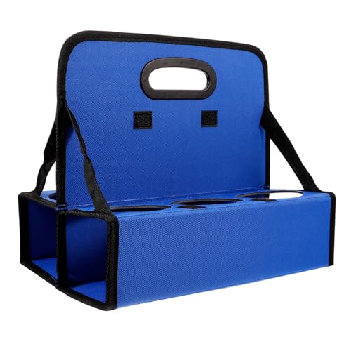 MUCKLILY Portable Coffee Cup Bag Drink Holder Beverages Portable Drink Carrier Takeout Drink Cup Holder Coffee Carrier Drink Cup Carrier Cup Holders for Drinks Polyester Blue