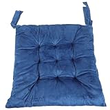 UTHCLO 2 Piezas Pack Cojines para Silla de Comedor Transpirable Acolchados y Cómodos para Hogar Oficina y Restaurante Diseño Estilo Natural y Práctico Color Azul Profundo