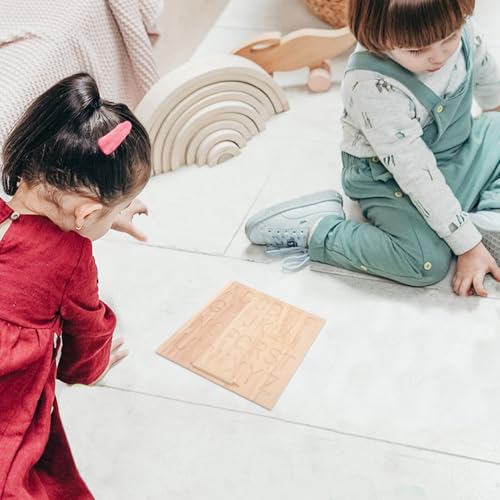 Tableau alphabet bois Montessori Hemobllo : planche traçage 26 lettres