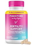 Pink Stork Fertility: Natural Fertility Support, Balances & Regulates Cycle, Myo/Chiro-Inositol, Vitex & More, Essential Vitamins & Extracts, -60 Vegetarian Capsules