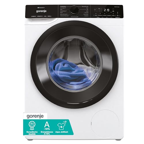 Gorenje WPNA94A1TS Waschmaschine mit Dampffunktion/ConnectLife / 9Kg / 1400 U/min / 15 Programme/Totaler AquaStop/Wave Active Trommel/ExtraHygiene/PowerWash/Schnell Waschgang/EEK: A-10%