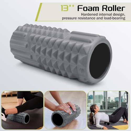 5-in-1-Foam-Roller-Set-Massage-Roller-Stick-Massage-Ball-Resistance-Band-for-Deep-Muscle-Massage-Trigger-Point-Release-Pilates-Yoga-Grey