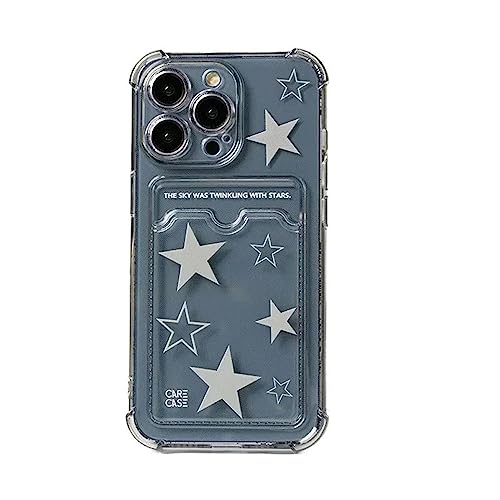 Mamarmot Compatible with iPhone 15 Case Cover, Korean Y2K Star Soft Case with Card Slot Holder Cute...