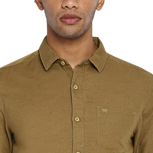 Image of Wrangler White Striped Regular Fit Shirt