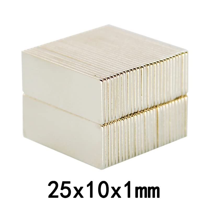 10~300PCS 25x10x1 mm Search Quadrate 25mm*10mm Small Block 25x10x1mm Neodymium Magnetic 25 * 10 * 1 Magnet(150pcs)