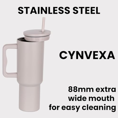 Image of Tumbler with lid and Straw 1200ML Cup Stainless Steel Vacuum Insulated Tumbler for Water, Iced Tea or Coffee 1.2L Office Gym Travelling (40-Oz-Rose)