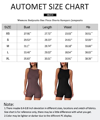 Automet Unitard Bodysuit Womens Black Jumpsuit One Piece Workout Rompers Summer Outfits Shorts Sexy Gym Yoga 2023 Maternity Clothes #TOP5
