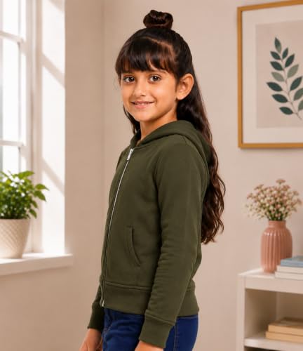 Image of ADBUCKS Girl's Cotton Hooded Sweatshirt