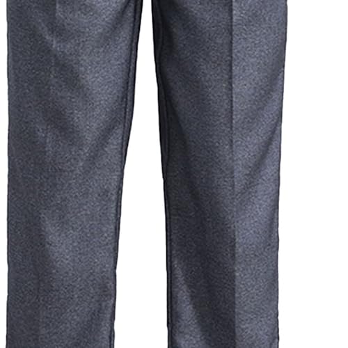 Pleated Slim Fit Stretch Dress Pants Men Flat Regular Fit Business Pant Elastic Waist Relaxed Fit Chino Pant4