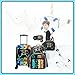 Inprof Kid’s Luggage Set 5 Piece Suitcase Set 16’’ Hardside Luggage with Spinner Wheels Girls Boys Carry on Luggage Travel Rolling Luggage Airline Approved