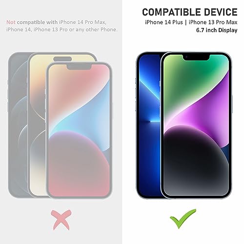 Image of SupCares Privacy Tempered Glass for iPhone 13 Pro Max and iPhone 14 Plus (6.7 Inch) With Installation Kit | Military-Grade Gorilla Screen Protector | Edge to Edge Coverage | Black