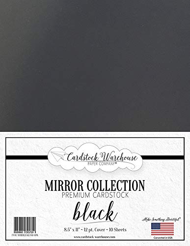 Cardstock Warehouse Mirror Black - 8.5 x 11