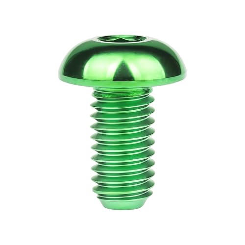 Image of Titanium Bolt M3 8 10 12 15mm Allen Key Head Screws for Bicycle Pack of 4 (Green, M3x10mm)