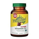 MegaFood Vitamin D3 2000 IU (50 mcg) - Vitamin D Supplements with Real Food, Immune Support, Supports Bones, Teeth & Muscles, Vegetarian, Certified Non-GMO, Kosher – 30 Tablets, 30 Servings