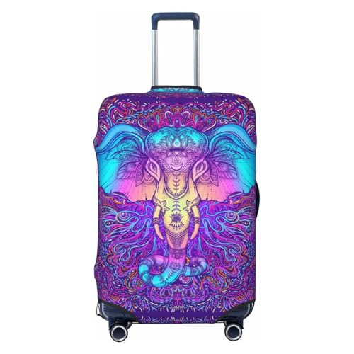 Elephant in Tribal Style Travel Luggage Covers - Elasticity Suitcase Covers Protector for Luggage 18-32 Inch
