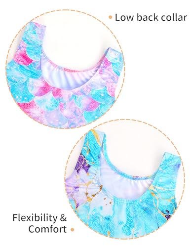 Image of 2 Pack Leotard for Girls Gymnastics Sparkly Sleeveless Unitards