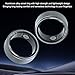 GOWENIC Smart Health Ring, 50 Meters Water Lightweight Aluminium Alloy Sports Ring, Track Fitness Remotely, 7 Day Battery Life, Innovative Design, Seamless Blend, for JYOUPRO