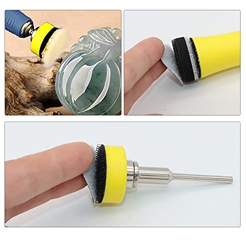 VIBRATITE 185 Stück Schleifscheiben 25mm Klett Nasse Trockene Schleifpads, (Körnung 60-10000) Sandpapier Schleifwerkzeug Mit 1/8 Zoll-Schaft für Holz Metall Spiegel Schmuck Polieren