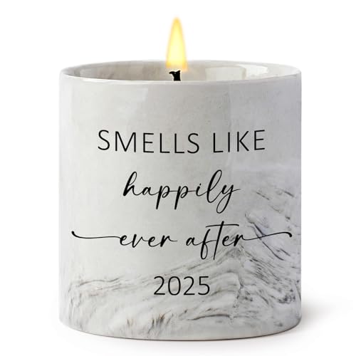 Cituarko Happily Ever After Wedding Candles 2025 Wedding Gifts for Newlyweds Couples, Bride, Groom, Bridal Shower Gifts - Engagement Presents for Bride to Be, Lavender Candle 6 Oz