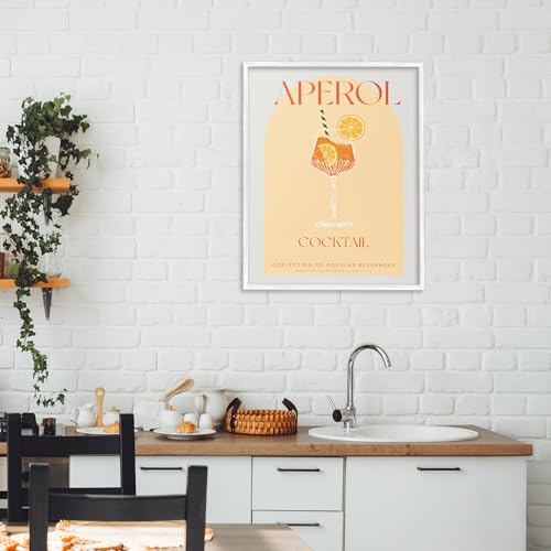 Affiche encadrée Aperol Cocktail rétro Stupell Industries tableau mural 50x40 - 3