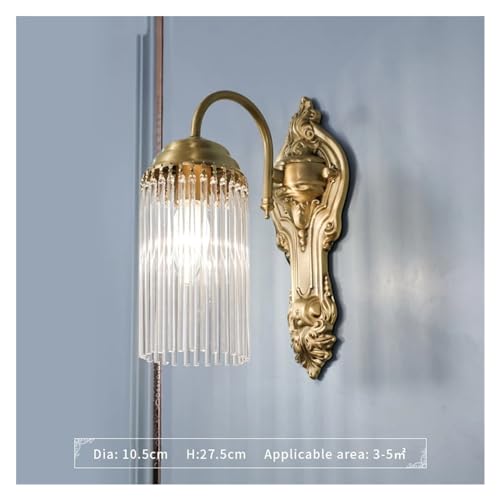 Aplique de cristal de lujo francés en bronce dorado para iluminar pasillos y salones elegantes 4