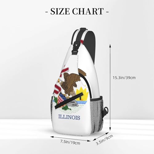 Mochila unisex de alta capacidad con diseño Illinois miniatura 3