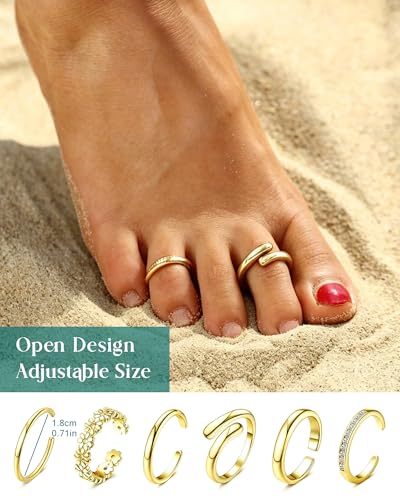 Tobilleras para mujer ajustables y apilables de playa color oro 6